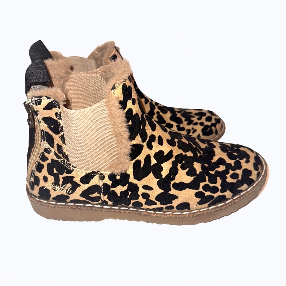 🔟Blowfish Malibu Leopard Print Faux Fur Booties - Size 8.5